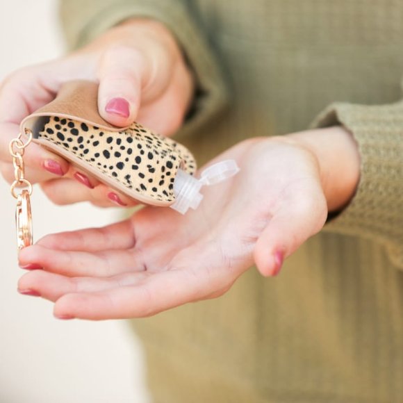 2/$20 Genuine Leather Sanitizer Keychain w/ Bottle - Picture 9 of 14